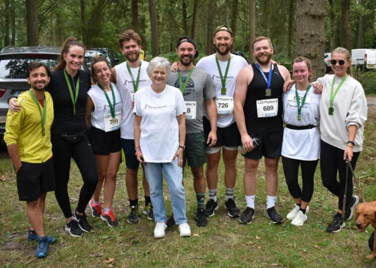 Runners and Bren after the race